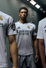 Jude Bellingham con la camiseta del Real Madrid. Fuente: Esquire