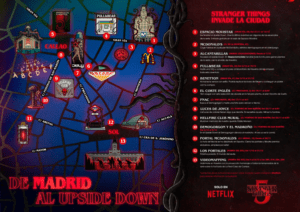 Mapa de las promociones de Stranger Things en Madrid Fuente: Netflix